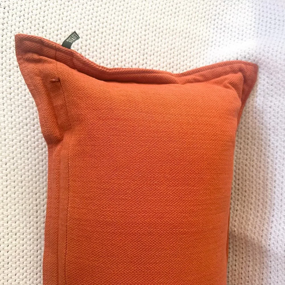 Ralph Lauren Home Orange Rust Beige Lumbar Feather Breakfast Pillow 14